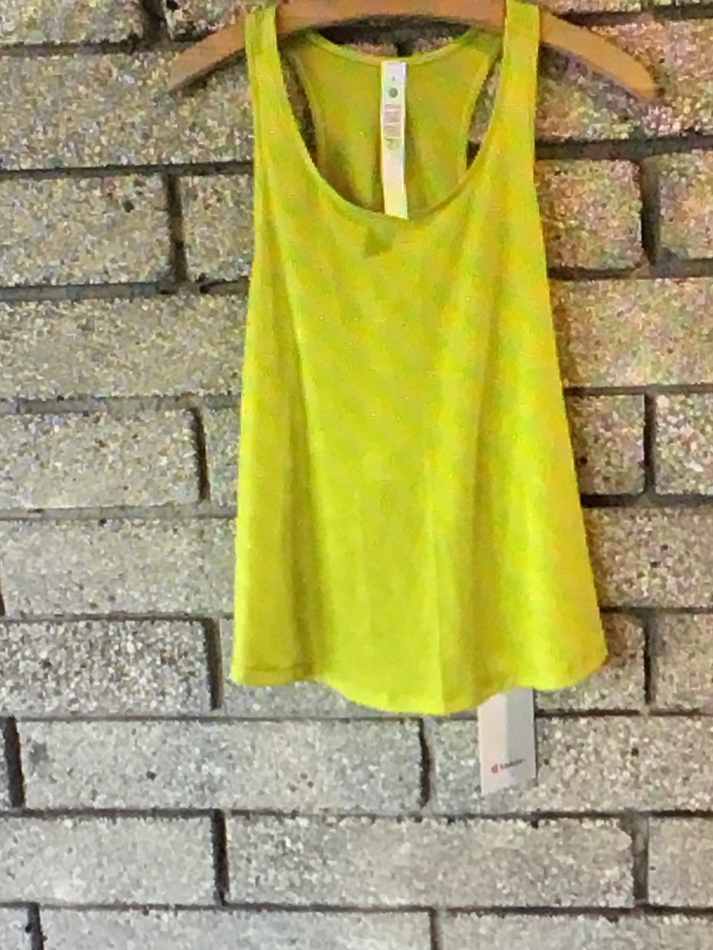 lululemon athletica Neon Yellow Racerback Tank